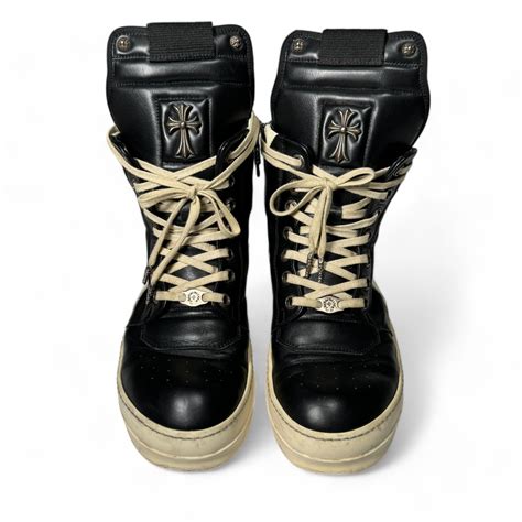 Chrome Hearts x Rick Owens Geobasket Sneakers Black / Milk - YP Collective