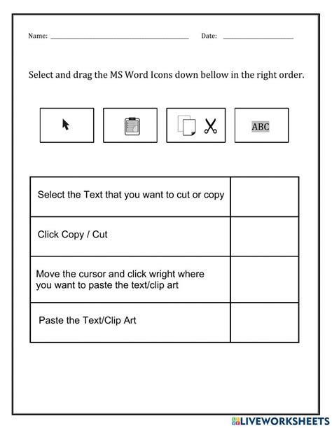 Image result for Computer Worksheet MS Word