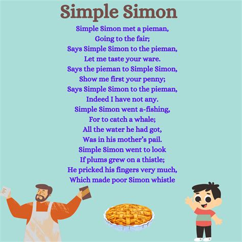Simple Simon Printable Lyrics, Origins, and Video