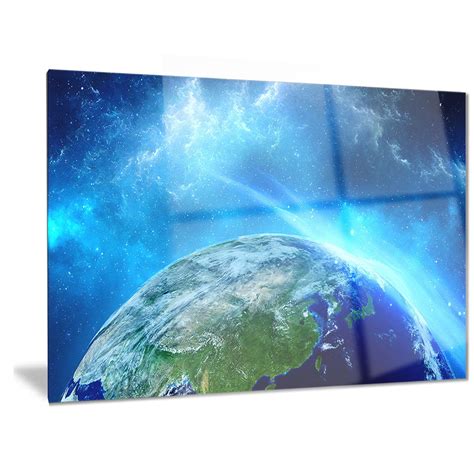 Designart Planet Earth in Universe-Contemporary Metal Wall Art-MT6720 ...