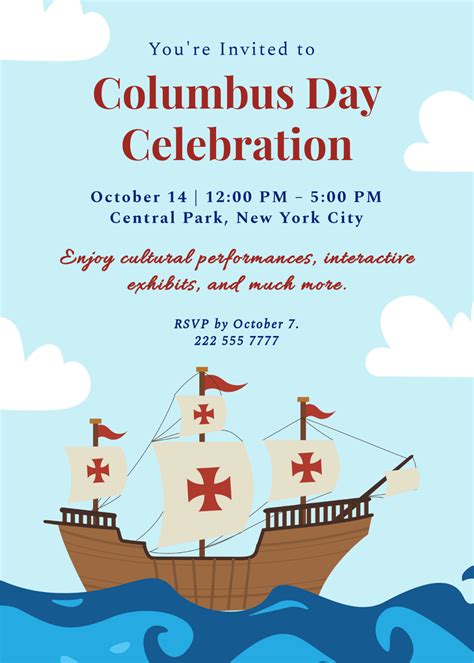 Free Columbus Day Templates to Edit Online