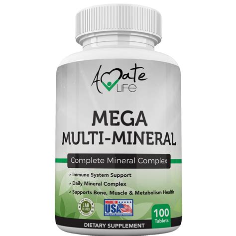 Buy Multi Minerals Supplement Complete Mineral Complex with D3, Calcium ...