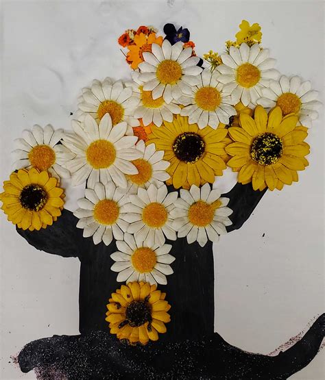 Marshpoint 3rd to 5th grade classes session 3- flower collage art ...