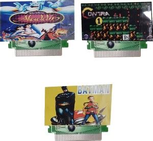 VK MART 8 Bit Tv Video Game Cassetts Like ALADDIN,BATMAN,CONTRA,(pack ...