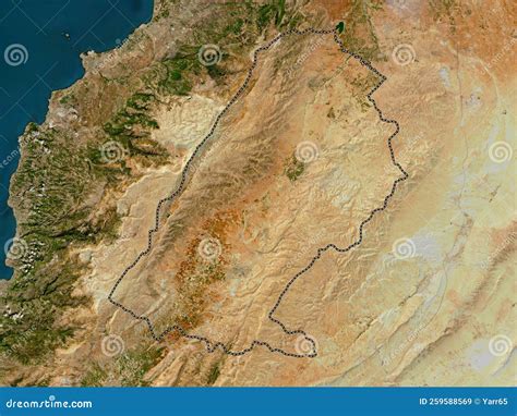 Baalbek-Hermel, Lebanon. Low-res Satellite. No Legend Stock Illustration - Illustration of ...