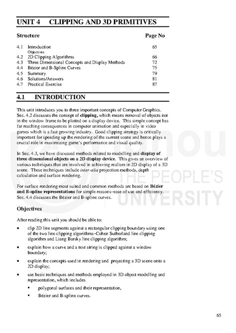 UNIT-4 - Clipping and 3D Primitives UNIT 4 CLIPPING AND 3D PRIMITIVES ...