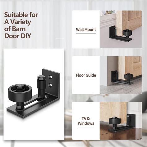 Adjustable Sliding Barn Door Floor Guide, Wall Mount System, Flush ...