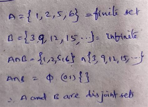 Write the sets A and B such that A is finite, B is finite, A and B are ...