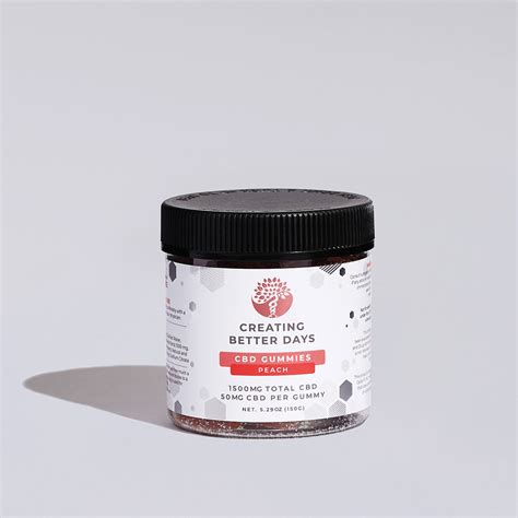 Buy Peach CBD Gummies 1500 MG Online | Creating Better Days