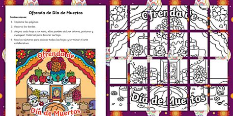 Ofrenda de Día de Muertos - trabajo colaborativo
