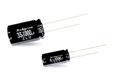ZLH Radial Lead Aluminum Electrolytic Capacitors - Rubycon | Mouser