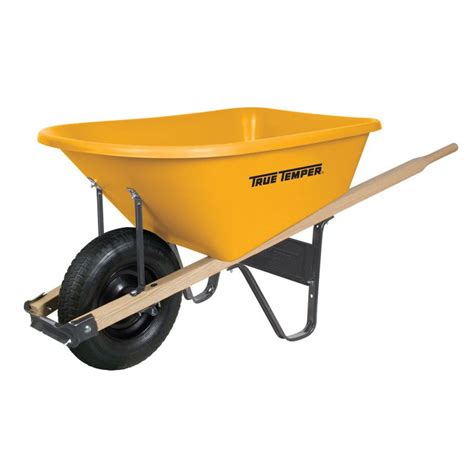 True Temper 6 cu. ft. Poly Wheelbarrow