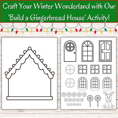 Gingerbread House Template Printable Craft | Fanny Printable