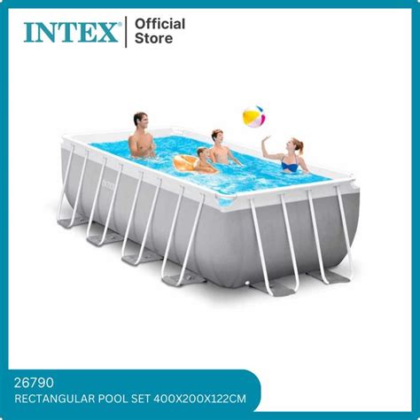 Promo Kolam Renang INTEX 26790 Graphite Gray Panel 400x200x100 cm Kolam ...