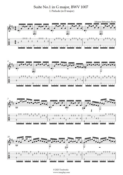 Free sheet music for Guitar solo (standard notation) - Johann Sebastian ...