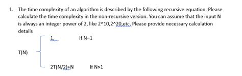 Image result for Time Complexity for Recursive Algorithm
