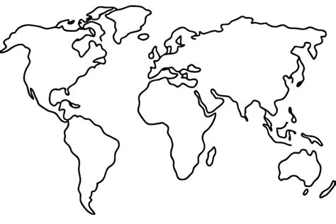 Simple Line World Map 的图像结果