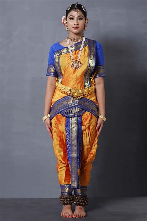 Buy Blue Yellow Bharatanatym Dance Costumes For Kids Online | The Dance ...