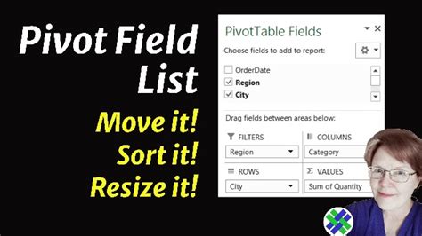 Image result for Pivot Table Field List
