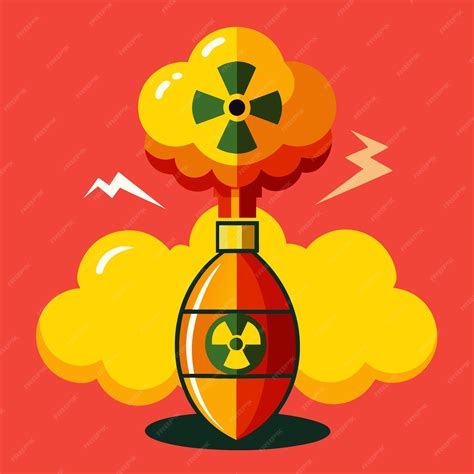 Nuclear bomb clip art and Vector Design With a White Background ...