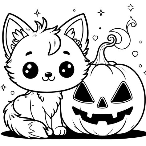 Free Printable Halloween Cat Coloring Pages