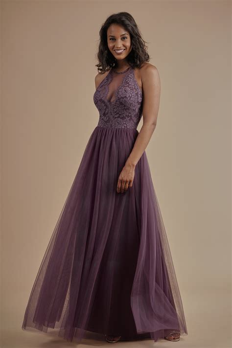 Purple Lace Bridesmaid Dress