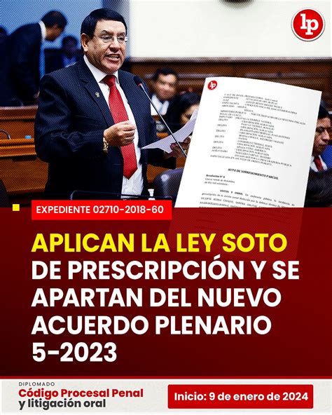 Aplican la ley Soto de Prescripción y se apartan del nuevo Acuerdo ...