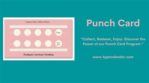 Free Printable Punch Card Templates [PDF, Word]