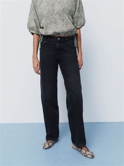 Buy Black Baggy Wide Leg 100% Cotton Jeans from the Next UK online shop