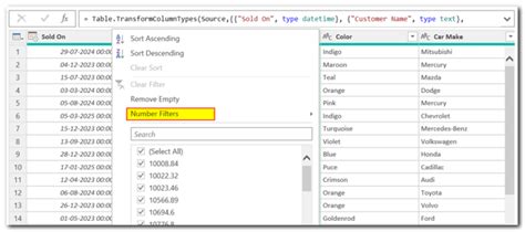 Excel Power Query Filter 的图像结果