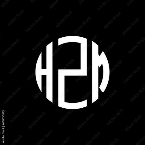 HZM letter logo design. HZM modern letter logo with black background ...