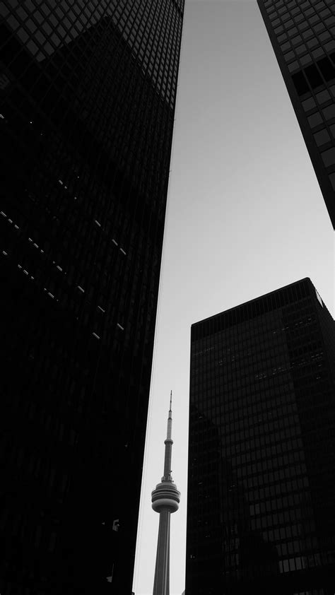 Download wallpaper 2160x3840 tower, skyscrapers, buildings, black and ...