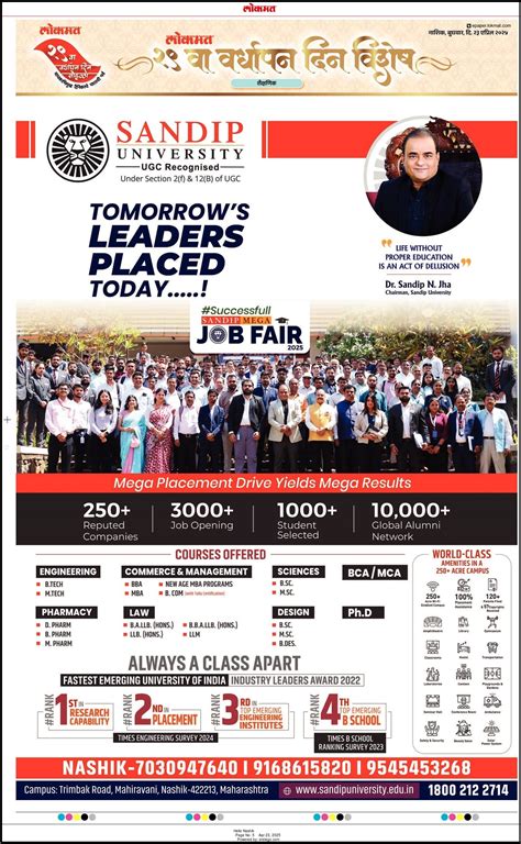 Sandip University Media Coverage