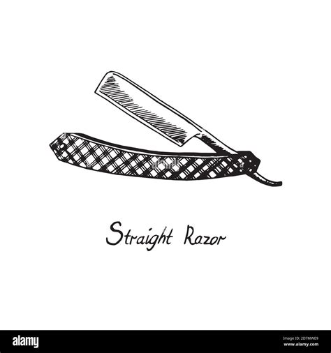 Barber Straight Razor Drawing