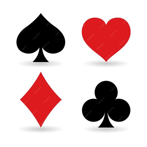 Premium Vector | Suit deck of playing cards suit signs or poker playing ...