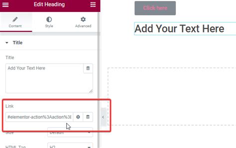 Image result for Elementor Link Text