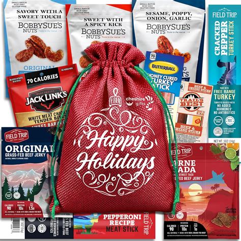 Amazon.com: Christmas Nuts & Jerky Gift Basket - Delicious Christmas ...