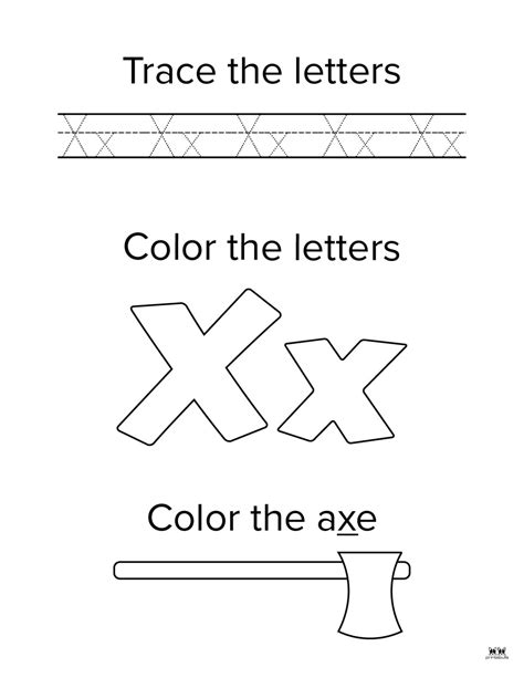Letter X Worksheets - 50 FREE Printables | Printabulls