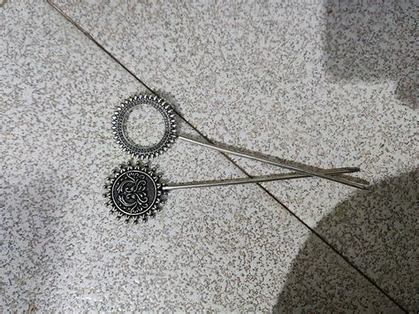 Buy V L IPMEX Silver Oxidized Metal Traditional Hair/Pin Juda Stick for ...