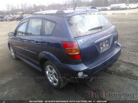 Report 5Y2SL658X7Z438872 PONTIAC VIBE 2007 Blue Gasoline - price and damage history