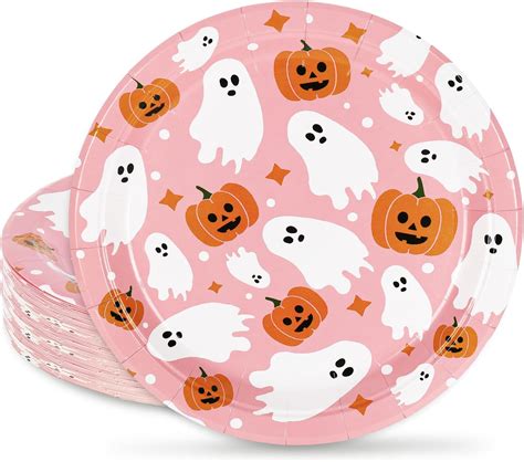 Amazon.com: Roshtia Paper Plate, 200 Pcs Ghost Shape, Disposable ...