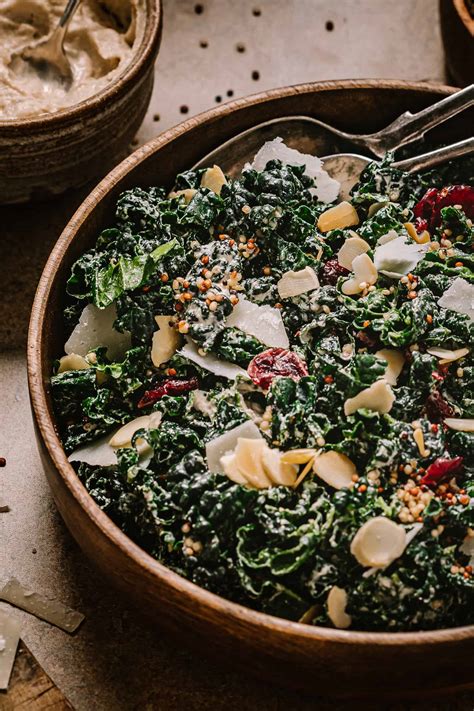 Ultimate Kale Salad With Creamy Tahini Lemon Dressing - Kale Salad ...