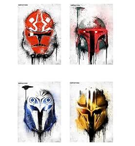 GHPOSTER Star Wars Helmets Graffiti Poster - Exclusive Artwork ...