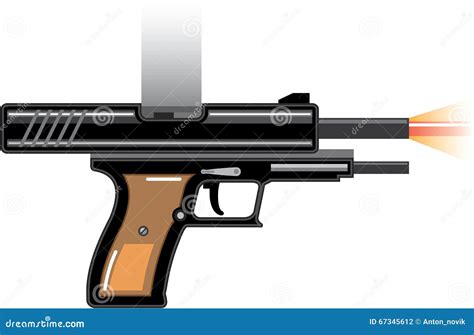 Gunshot stock vector. Illustration of close, bang, military - 67345612