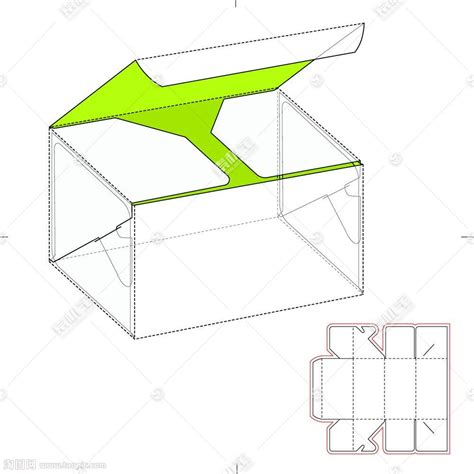 包装盒展开图模板AI素材免费下载_红动网