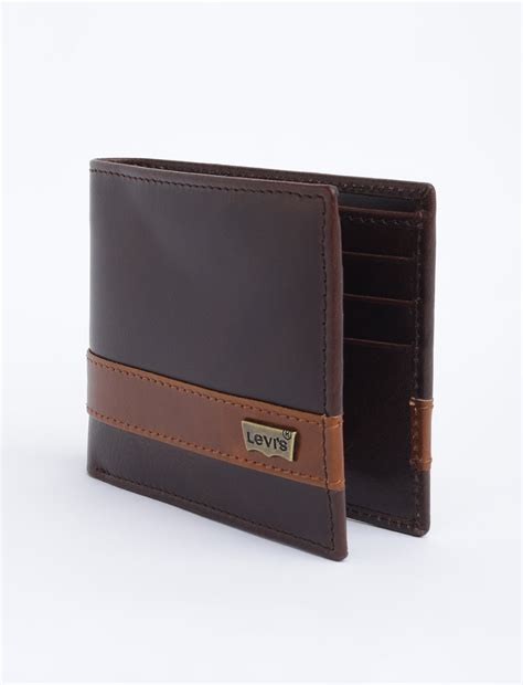 Men's Brown Colorblock Bi-Fold Wallet – Levis India Store