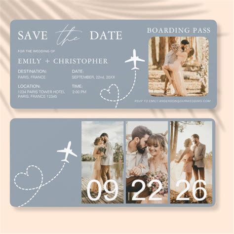 Destination Wedding Boarding Pass Plane Ticket | Zazzle in 2025 ...
