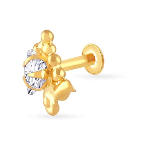 Buy Malabar Gold & Diamonds 22k (916) Yellow Gold Nose Pin at Amazon.in