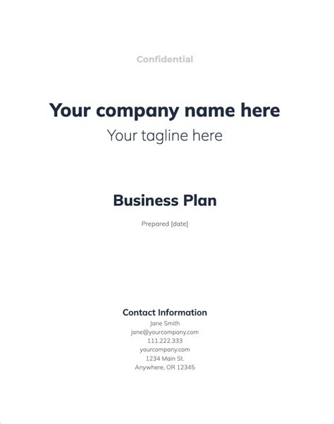 Free Business Plan Template for Small Businesses [Edit + Print] — Bplans