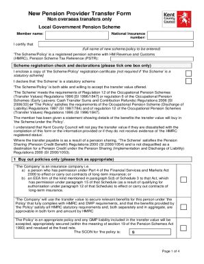 Fillable Online www.kentpensionfund.co.uklocal-governmentTransfer ...